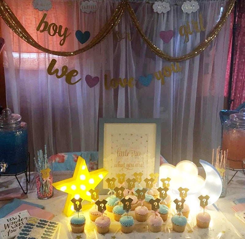 AUSAYE 3PCS Decorative LED Night Lights Crescent Moon Star Cloud Lamp Sign Light Room Decor Night Light for Baby Kids Children Adults Gifts - Image 2